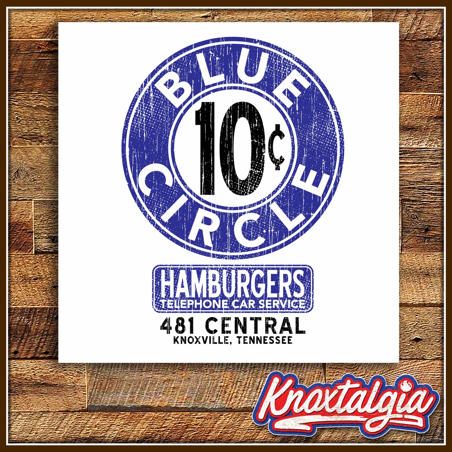 "Blue Circle" - Knoxville, TN - Ringer Tee