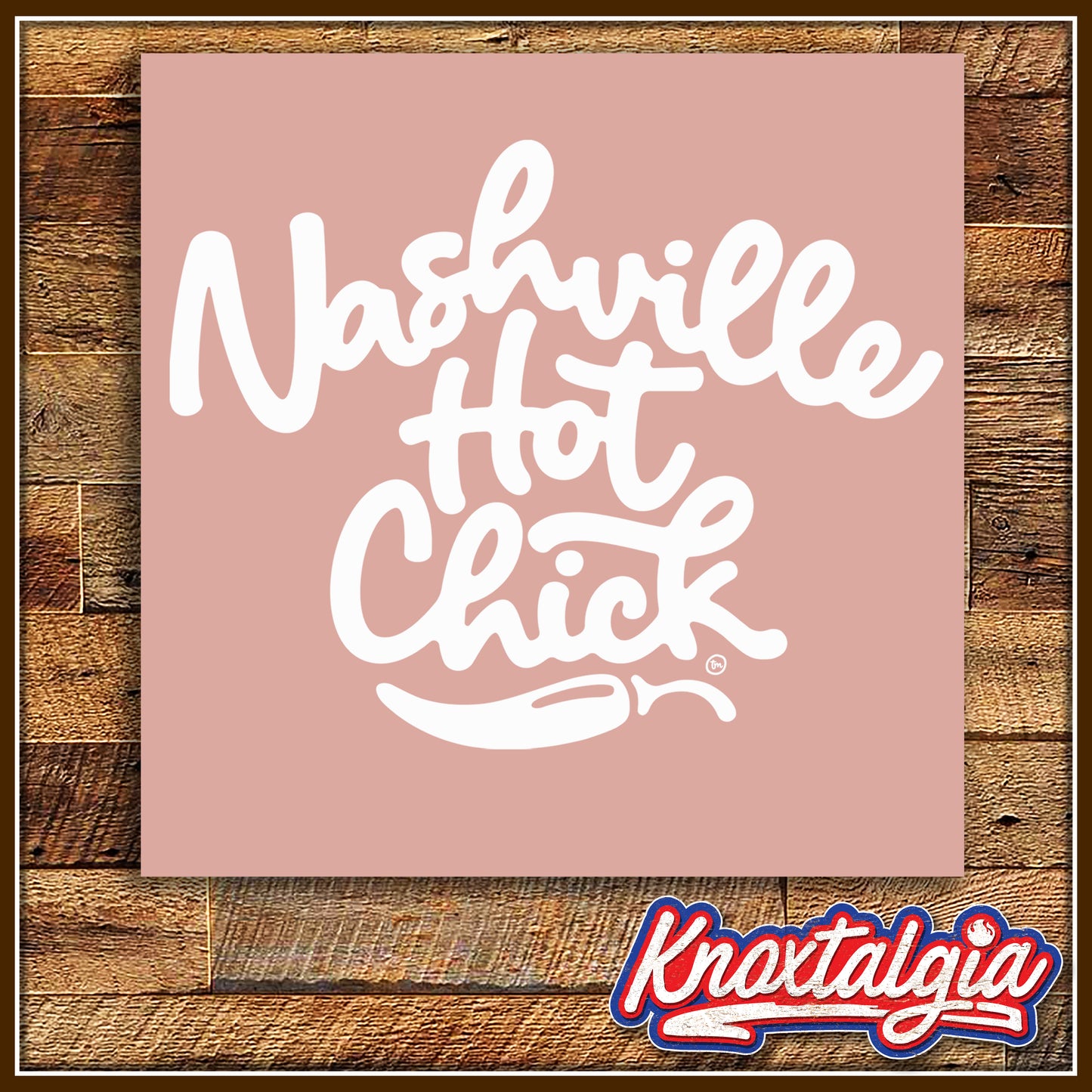 "Nashville Hot Chick" - (Women's Ideal Crop Top - Pink/White Variant)