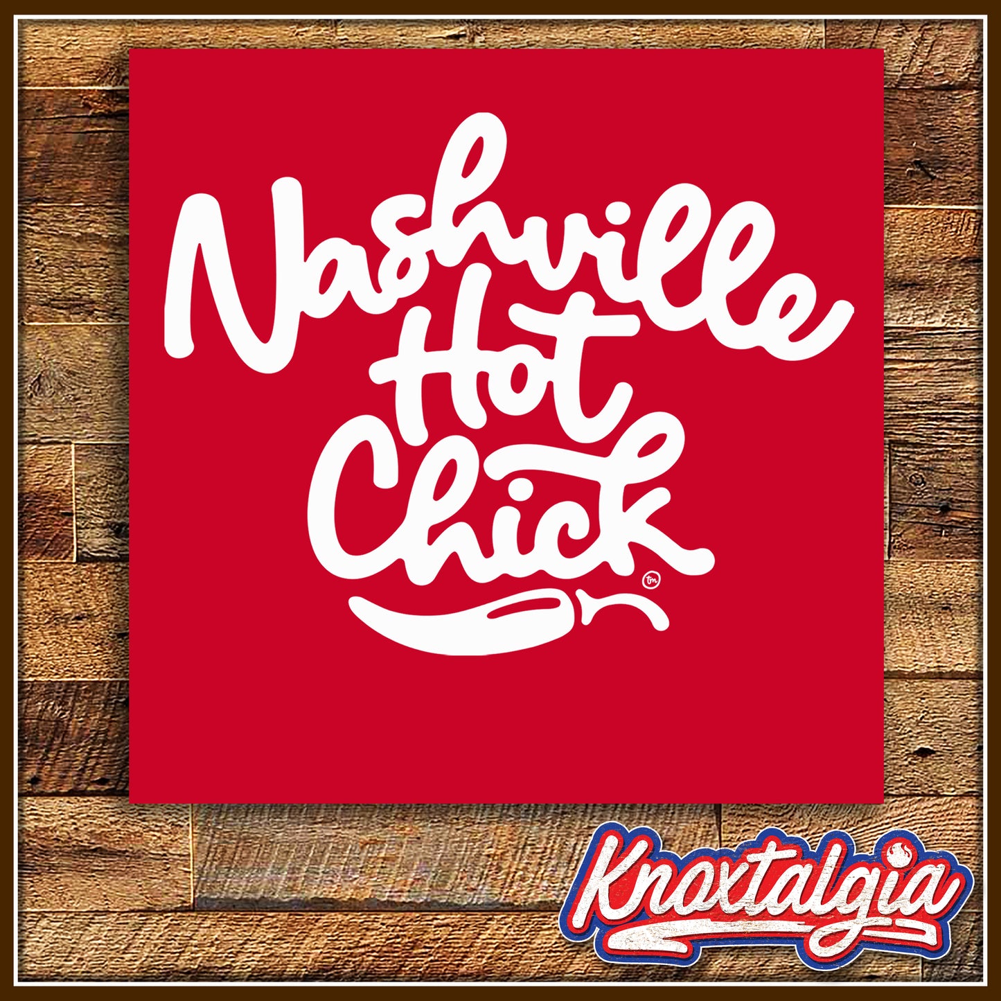 "Nashville Hot Chick" - (Women's Ideal Crop Top - Red/White Variant)