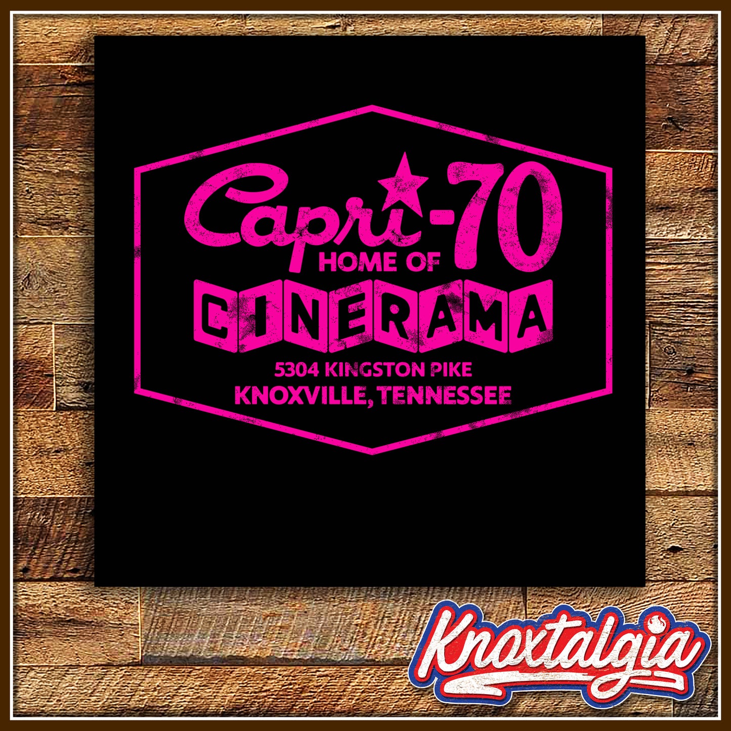 "Capri Cinema-70" - Knoxville, Tennessee (Pink Ink Variation)