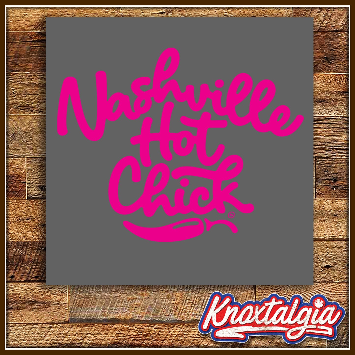 "Nashville Hot Chick" - (Women's Ideal Crop Top - Grey/Pink Variant)