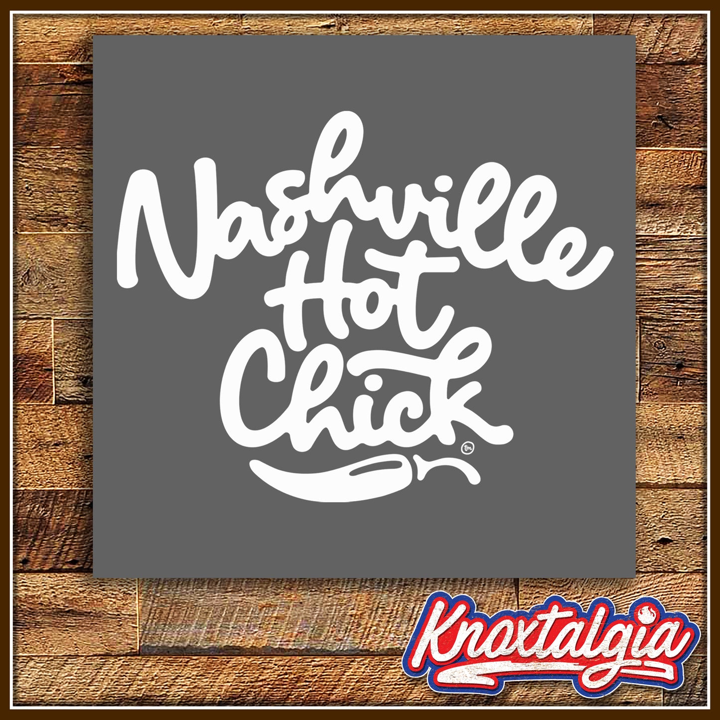 "Nashville Hot Chick" - (Women's Ideal Crop Top - Grey/White Variant)