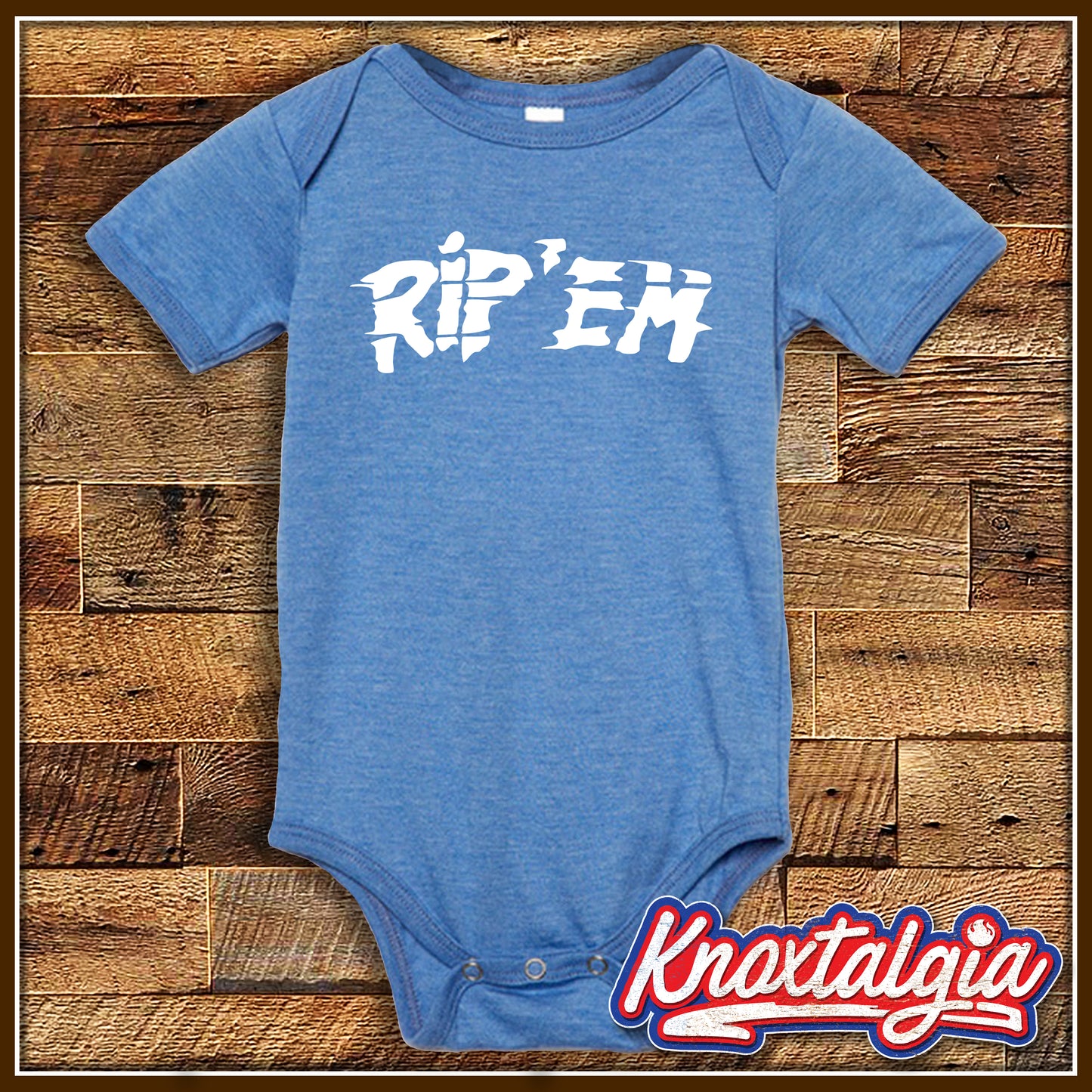 "RIP 'EM!" - A Tribute to NO HOLDS BARRED - Infant Onesie (Blue Variant)