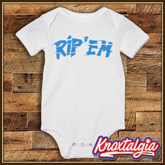 "RIP 'EM!" - A Tribute to NO HOLDS BARRED - Infant Onesie (White Variant)