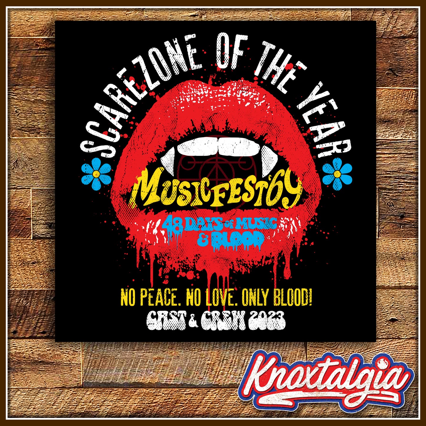 "Music Fest '69/Vamp '69" Scarezone - Halloween Horror Nights Cast and Crew (Black)