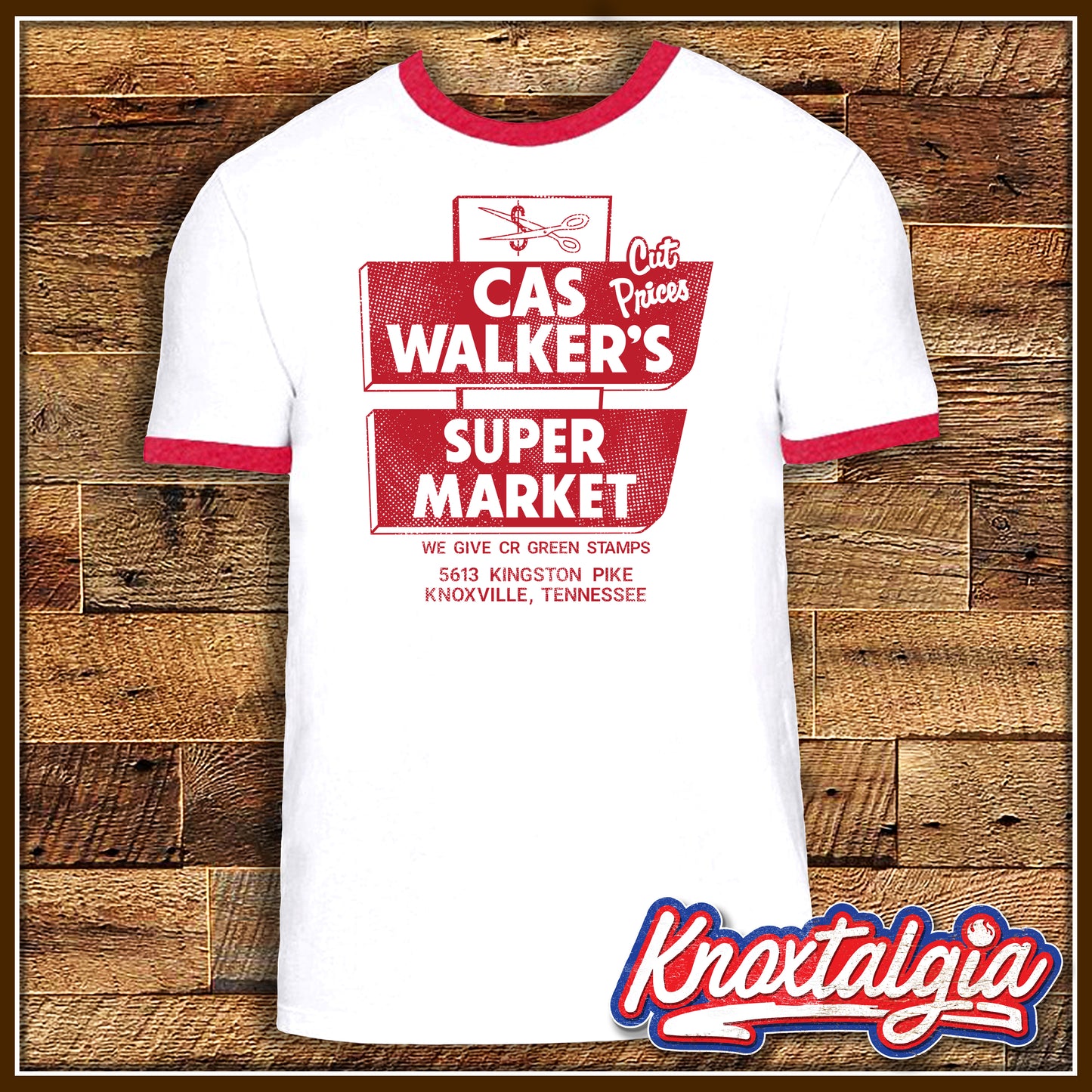 "Cas Walker's Super Market" - Knoxville, TN - Ringer Tee